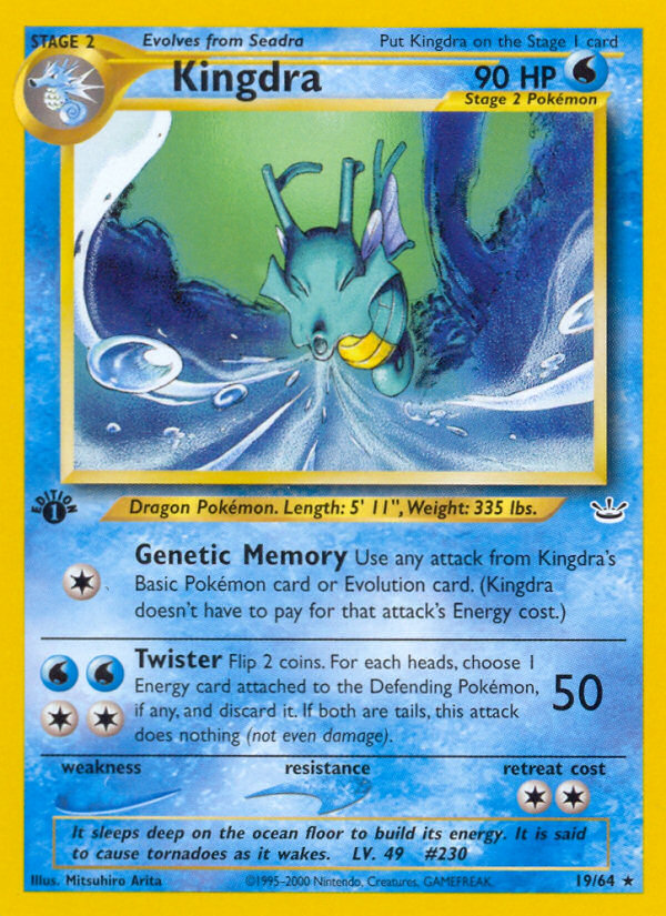Kingdra (19/64) [Neo Revelation 1st Edition] | Game Haven TX