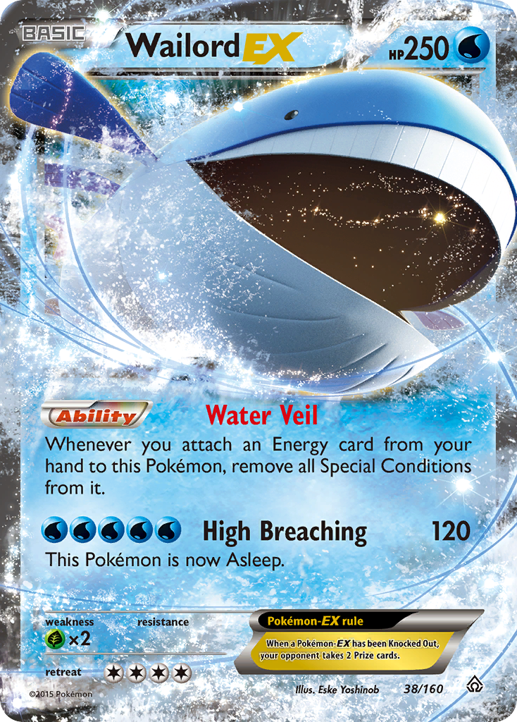 Wailord EX (38/160) [XY: Primal Clash] | Game Haven TX