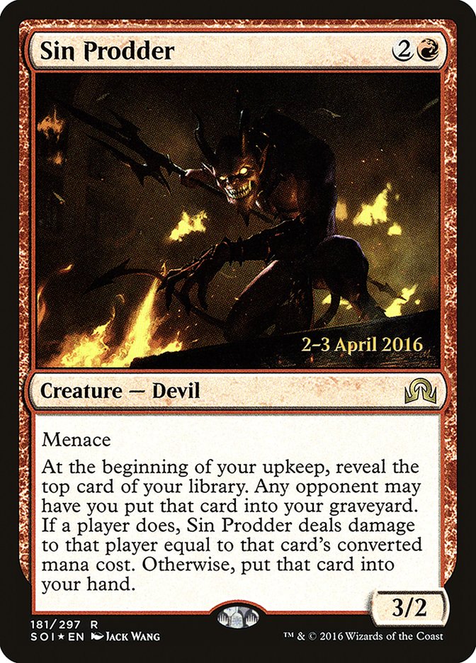 Sin Prodder [Shadows over Innistrad Promos] | Game Haven TX