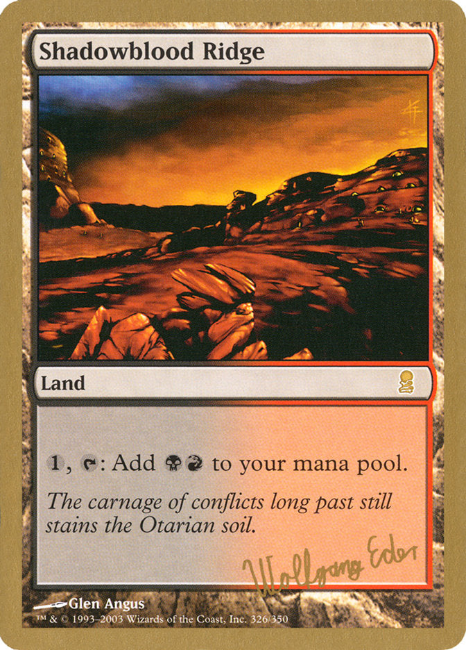Shadowblood Ridge (Wolfgang Eder) [World Championship Decks 2003] | Game Haven TX