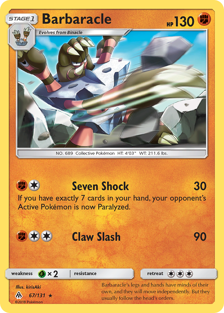 Barbaracle (67/131) [Sun & Moon: Forbidden Light] | Game Haven TX