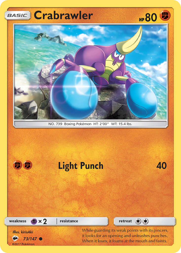 Crabrawler (73/147) [Sun & Moon: Burning Shadows] | Game Haven TX