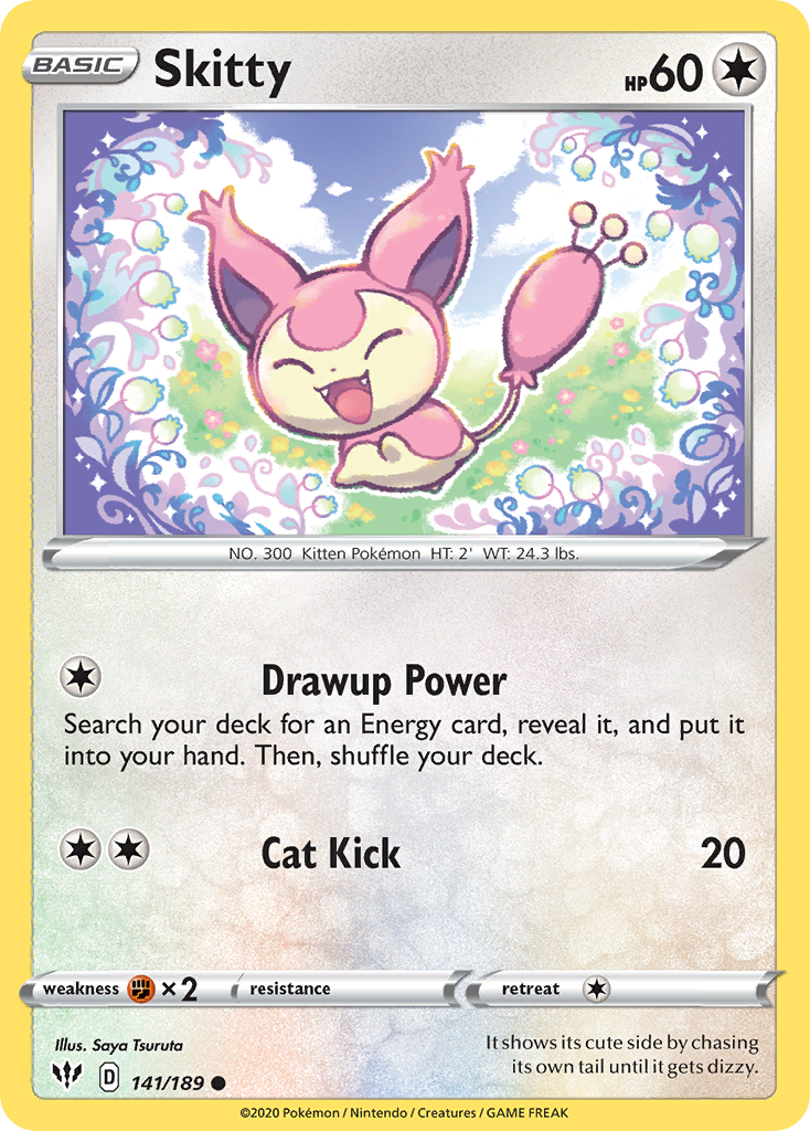 Skitty (141/189) [Sword & Shield: Darkness Ablaze] | Game Haven TX