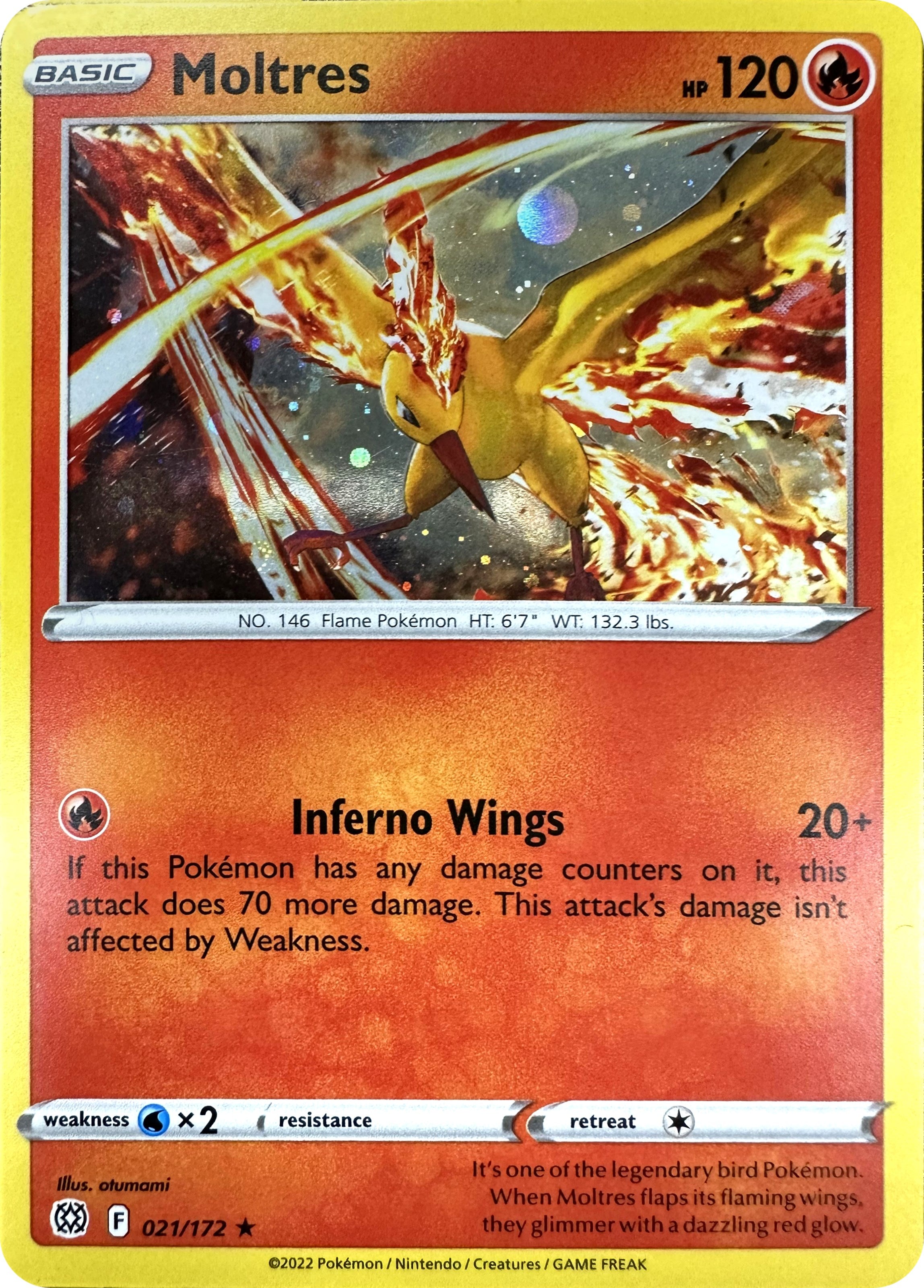 Moltres (021/172) (Cosmos Holo) [Sword & Shield: Brilliant Stars] | Game Haven TX