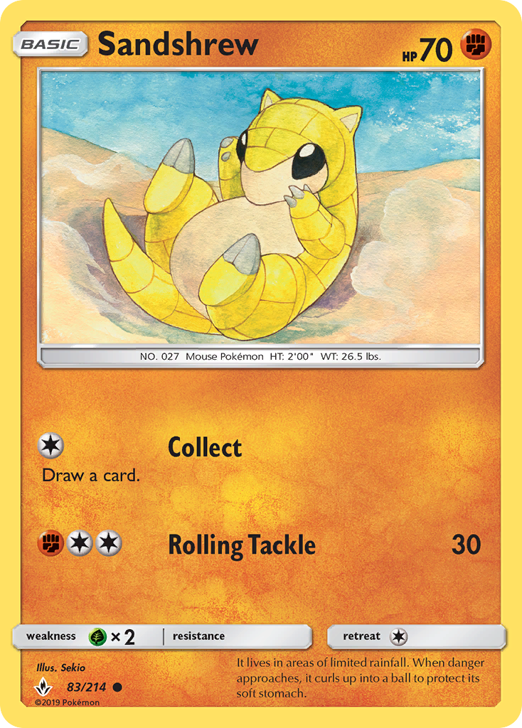 Sandshrew (83/214) [Sun & Moon: Unbroken Bonds] | Game Haven TX