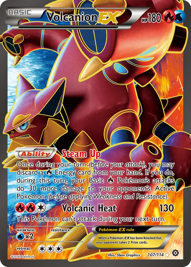 Volcanion EX (107/114) [XY: Steam Siege] | Game Haven TX