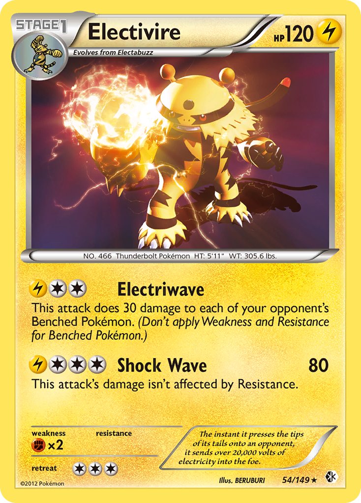 Electivire (54/149) (Theme Deck Exclusive) [Black & White: Boundaries Crossed] | Game Haven TX