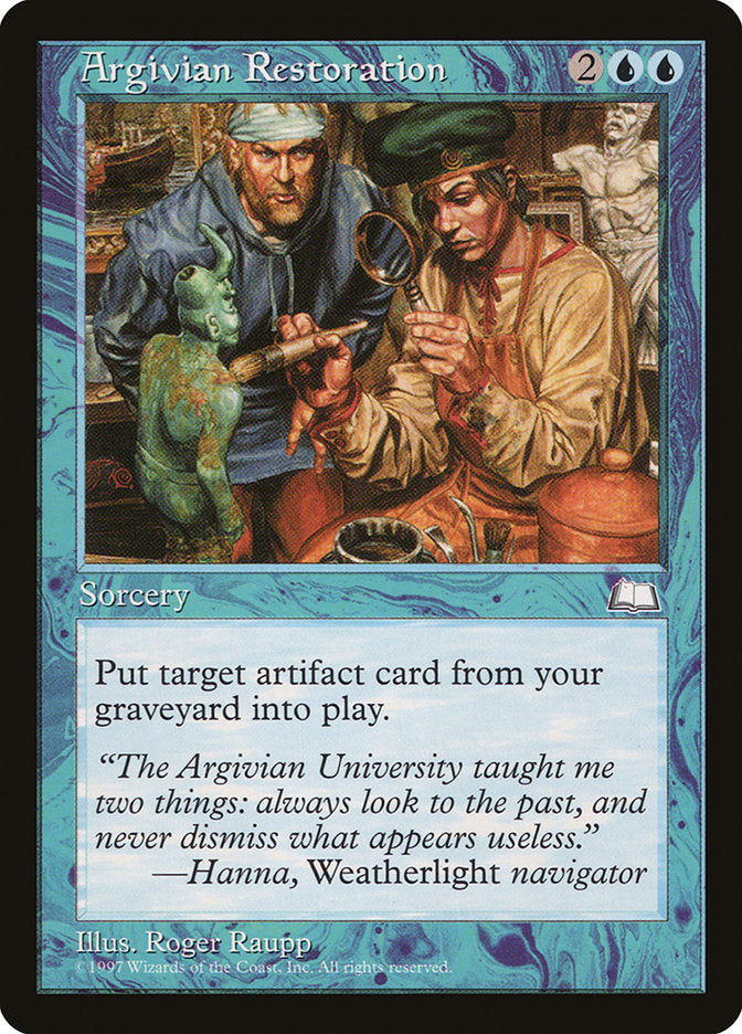 Argivian Restoration [Weatherlight] | Game Haven TX