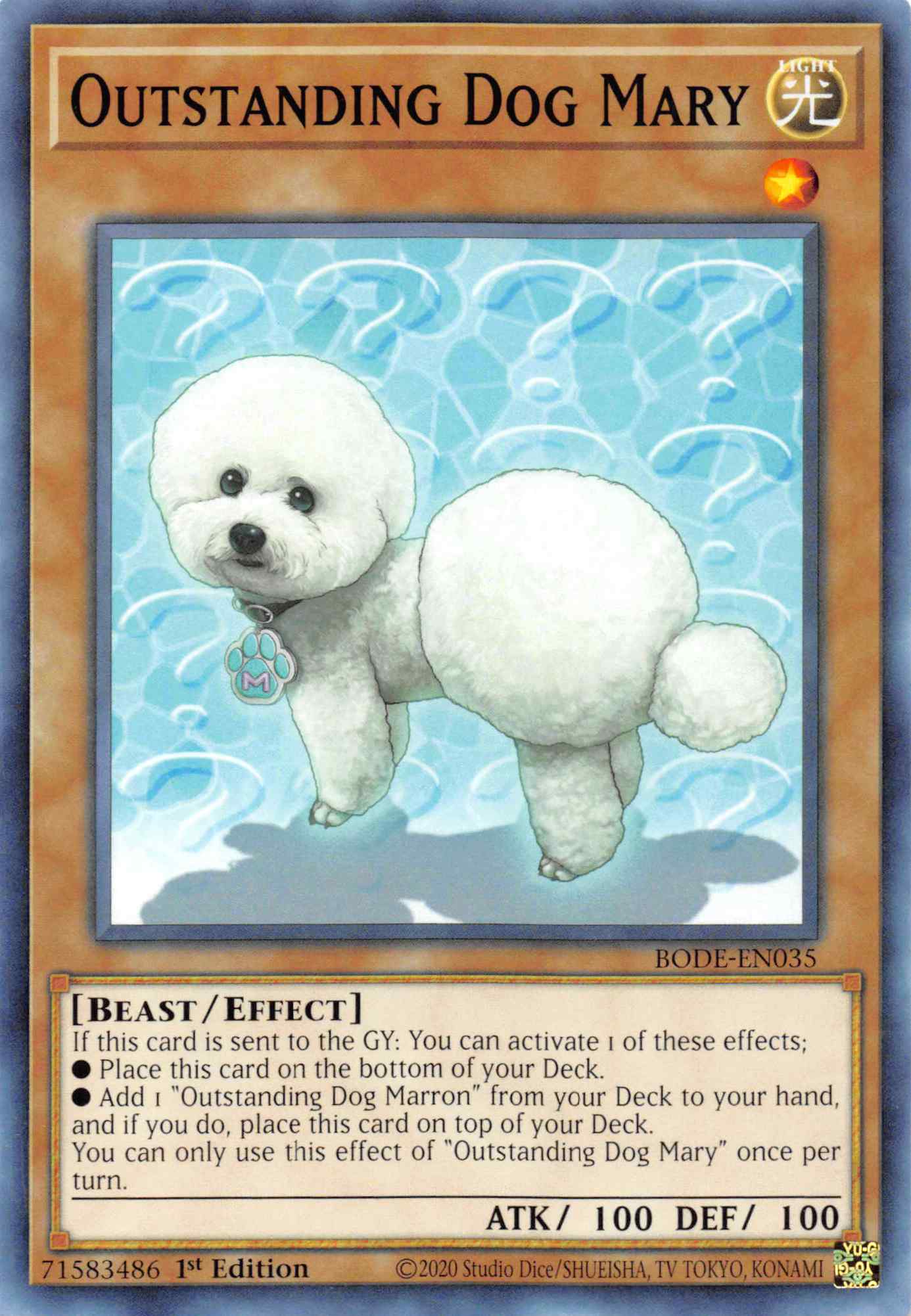Outstanding Dog Mary [BODE-EN035] Common | Game Haven TX