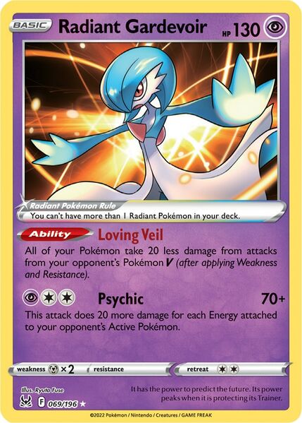 Radiant Gardevoir (069/196) [Prize Pack Series Three] | Game Haven TX