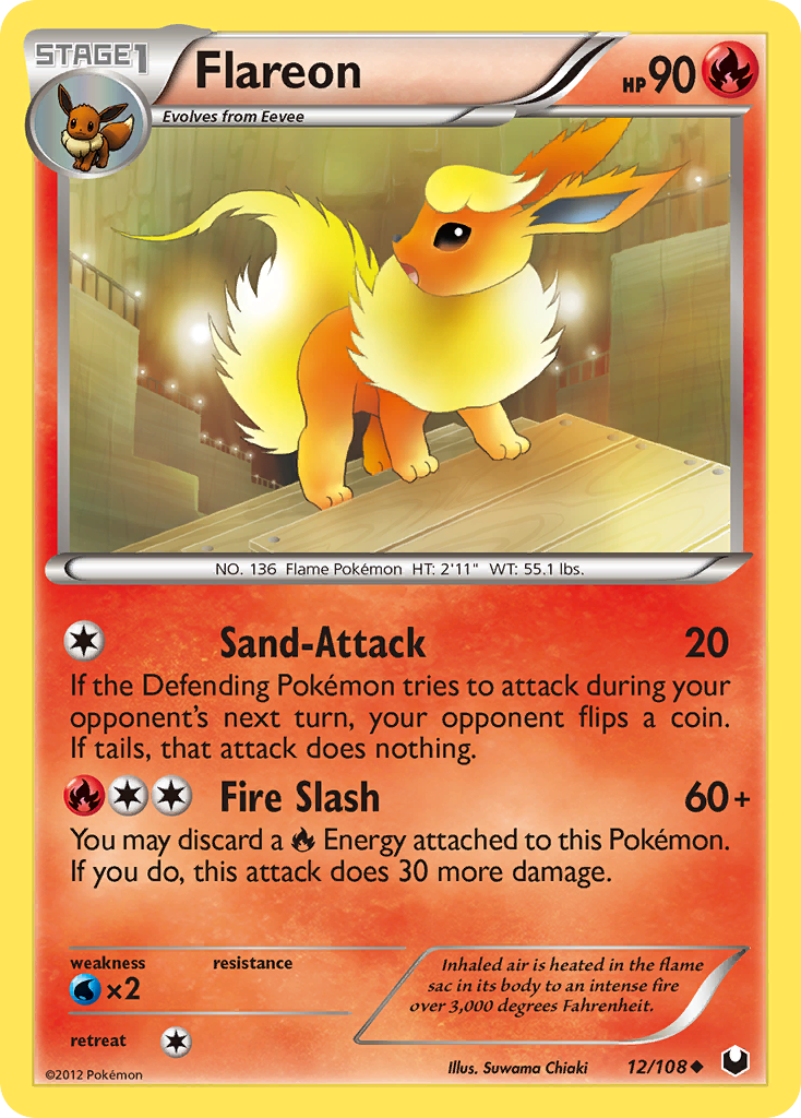Flareon (12/108) [Black & White: Dark Explorers] | Game Haven TX