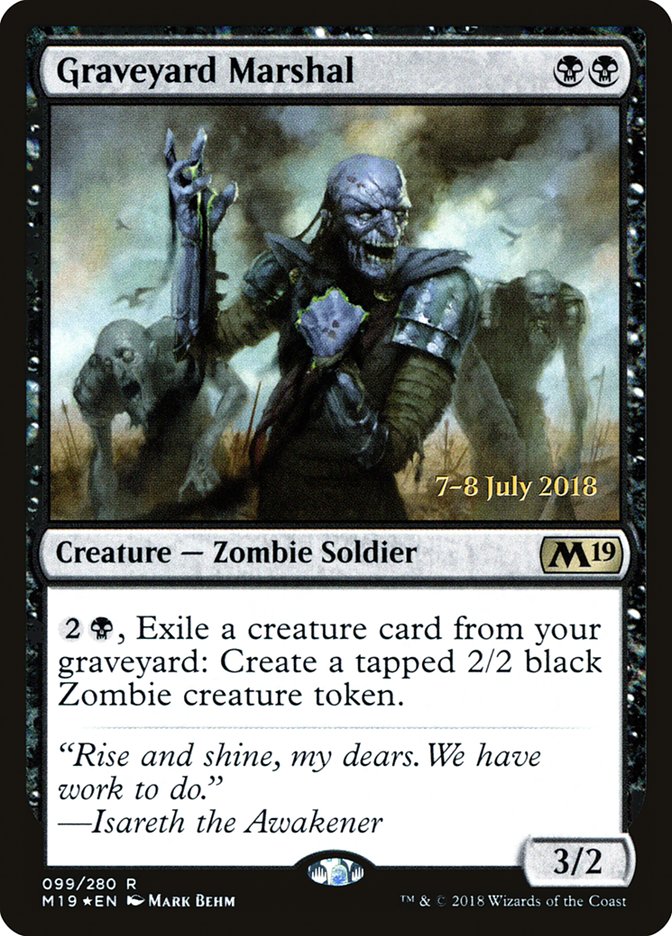 Graveyard Marshal [Core Set 2019 Promos] | Game Haven TX