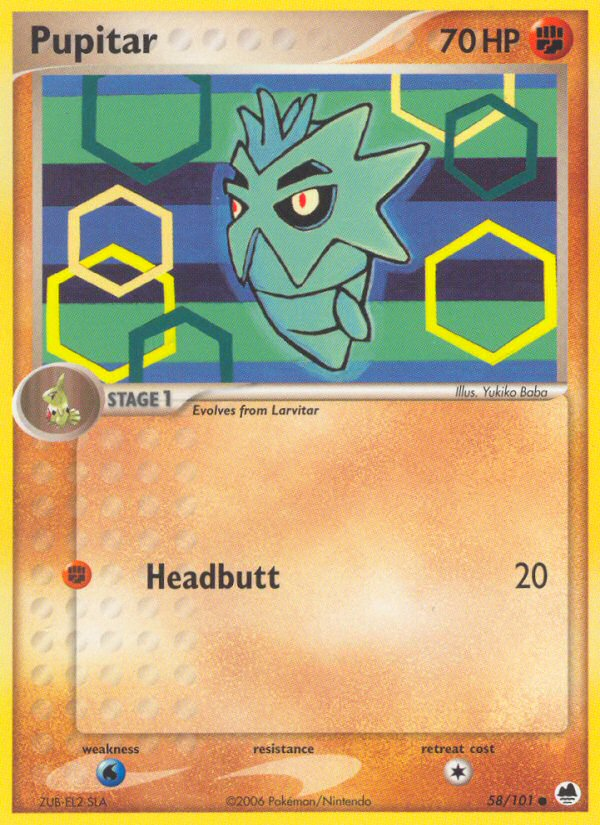 Pupitar (58/101) [EX: Dragon Frontiers] | Game Haven TX