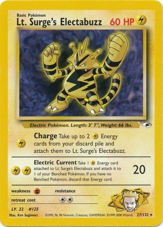 Lt. Surge's Electabuzz (27/132) [Gym Heroes Unlimited] | Game Haven TX