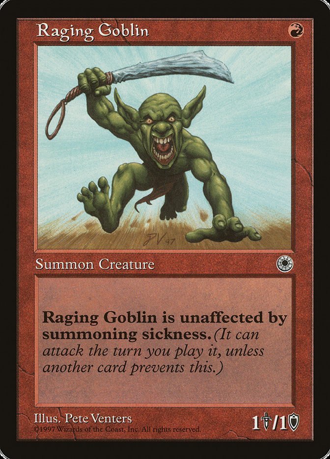 Raging Goblin (No Flavor Text) [Portal] | Game Haven TX