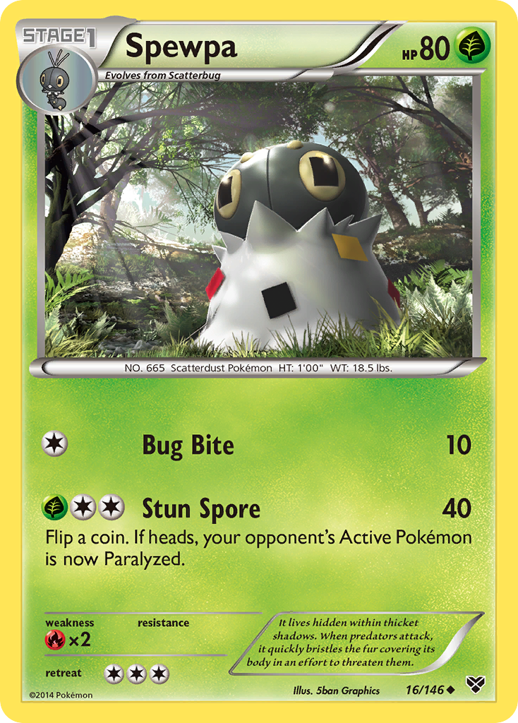 Spewpa (16/146) [XY: Base Set] | Game Haven TX