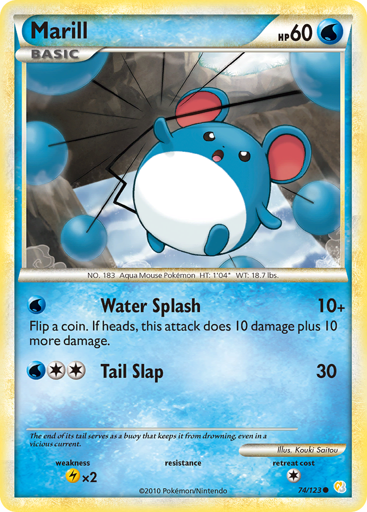 Marill (74/123) [HeartGold & SoulSilver: Base Set] | Game Haven TX