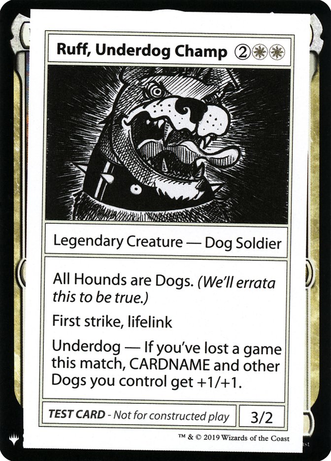 Ruff, Underdog Champ [Mystery Booster Playtest Cards] | Game Haven TX