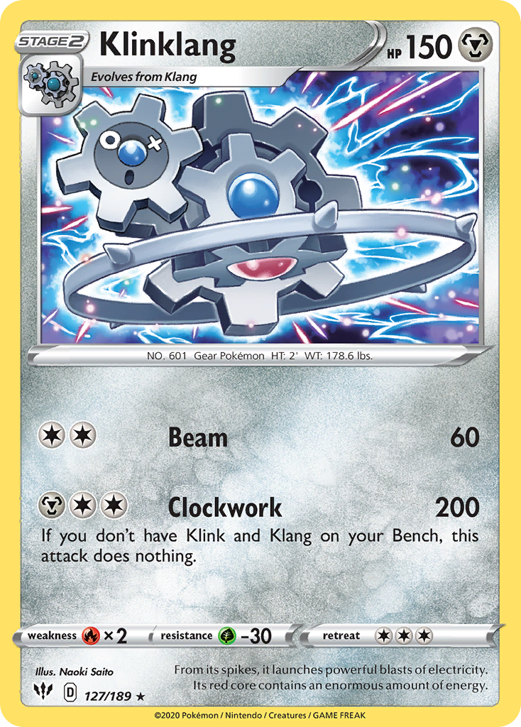Klinklang (127/189) [Sword & Shield: Darkness Ablaze] | Game Haven TX