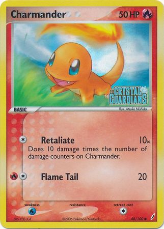 Charmander (48/100) (Stamped) [EX: Crystal Guardians] | Game Haven TX