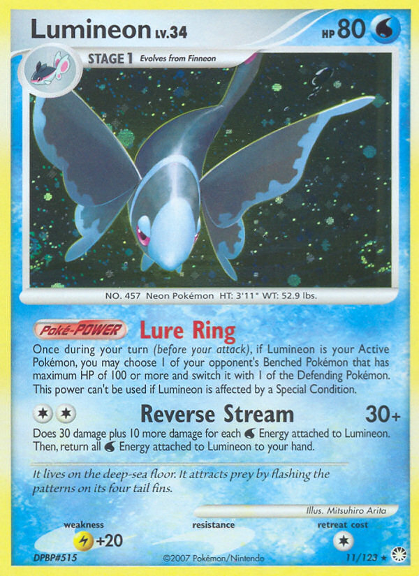 Lumineon (11/123) [Diamond & Pearl: Mysterious Treasures] | Game Haven TX