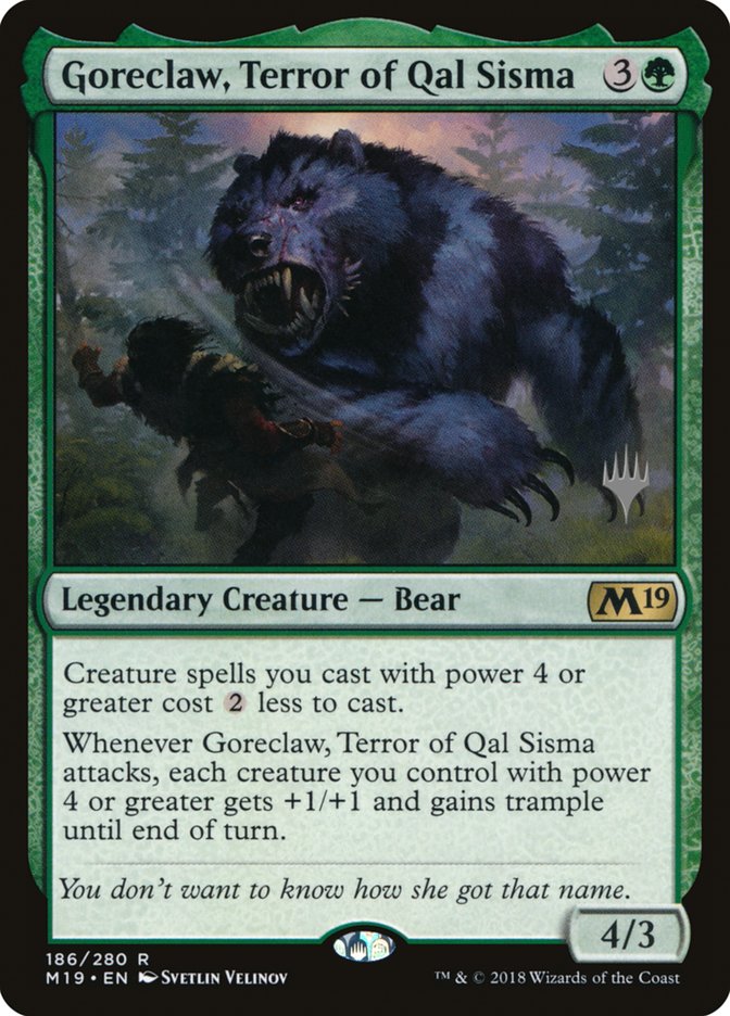 Goreclaw, Terror of Qal Sisma [Core Set 2019 Promos] | Game Haven TX