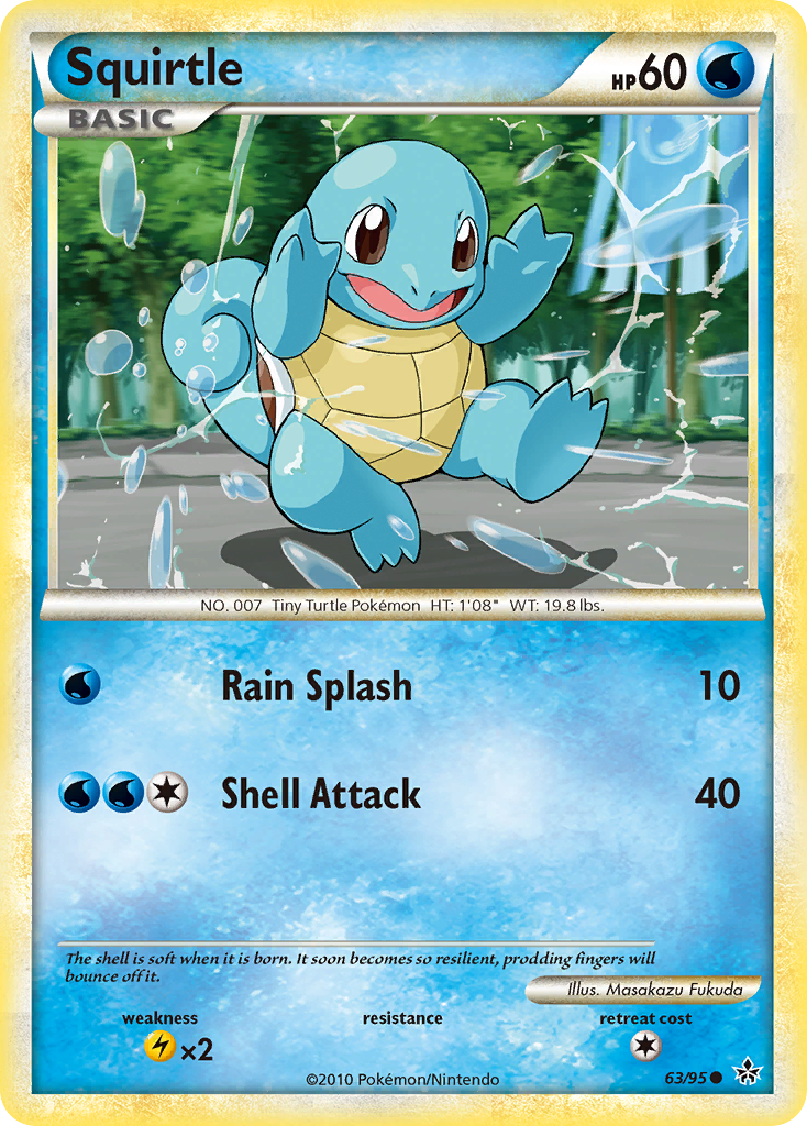 Squirtle (63/95) [HeartGold & SoulSilver: Unleashed] | Game Haven TX