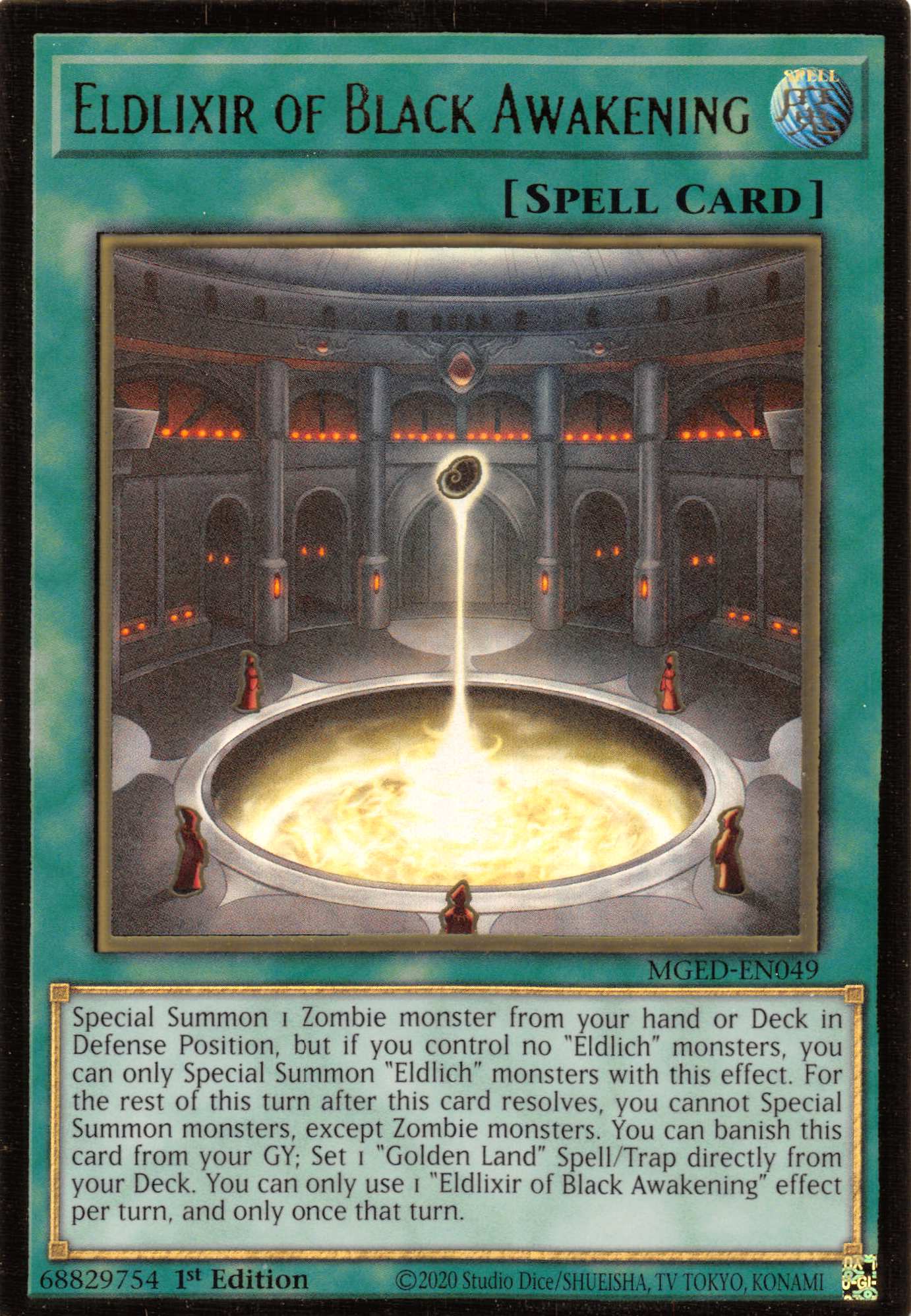 Eldlixir of Black Awakening [MGED-EN049] Gold Rare | Game Haven TX
