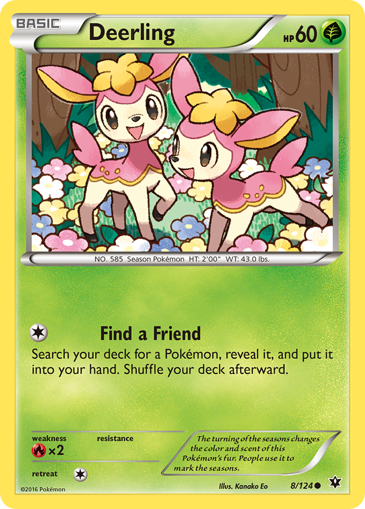 Deerling (8/124) [XY: Fates Collide] | Game Haven TX