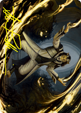 Leonin Lightscribe Art Card (Gold-Stamped Signature) [Strixhaven: School of Mages Art Series] | Game Haven TX
