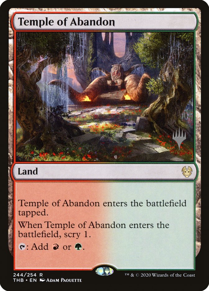 Temple of Abandon (Promo Pack) [Theros Beyond Death Promos] | Game Haven TX