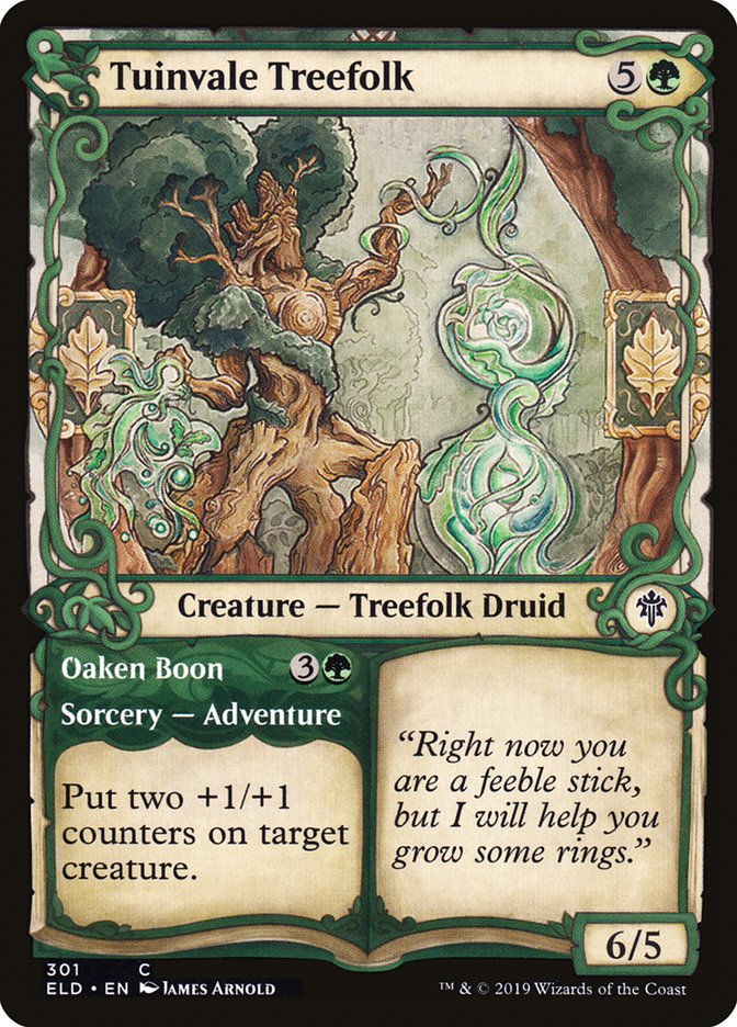 Tuinvale Treefolk // Oaken Boon (Showcase) [Throne of Eldraine] | Game Haven TX