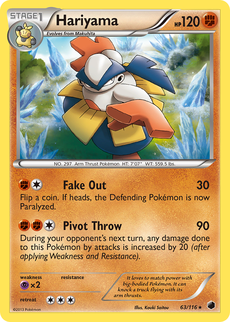 Hariyama (63/116) [Black & White: Plasma Freeze] | Game Haven TX