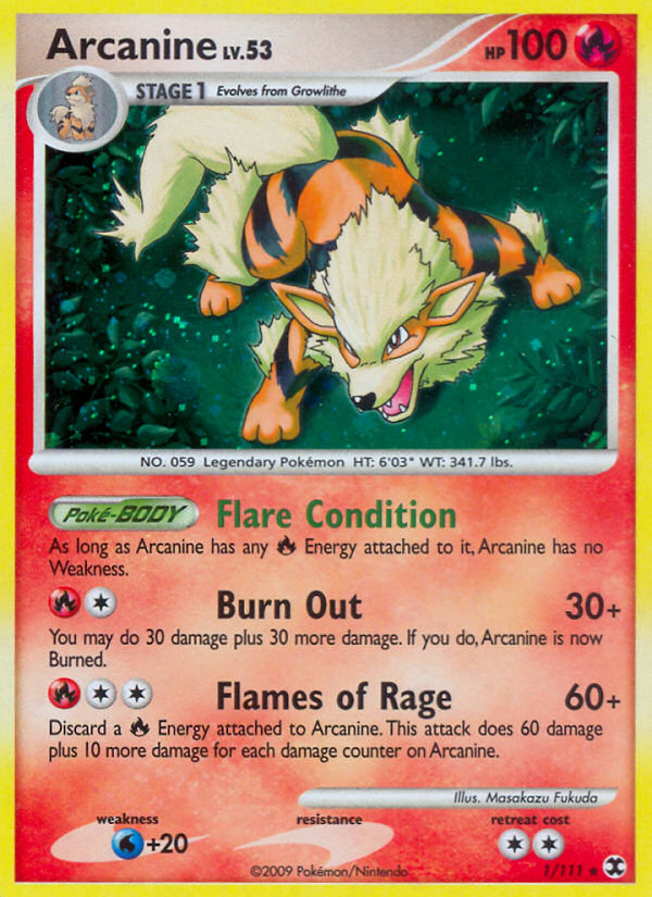 Arcanine (1/111) [Platinum: Rising Rivals] | Game Haven TX
