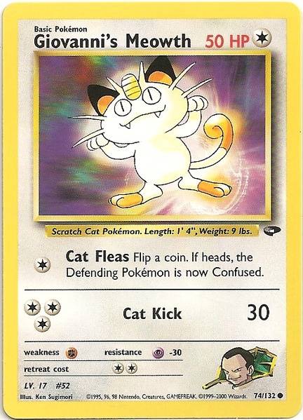 Giovanni's Meowth (74/132) [Gym Challenge Unlimited] | Game Haven TX