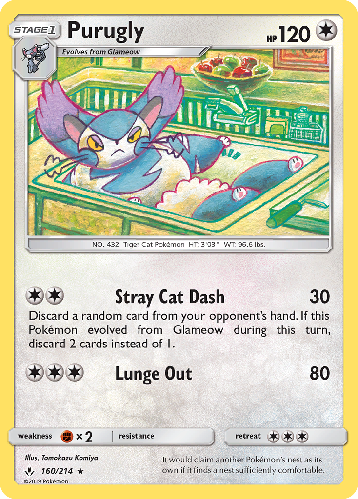 Purugly (160/214) [Sun & Moon: Unbroken Bonds] | Game Haven TX