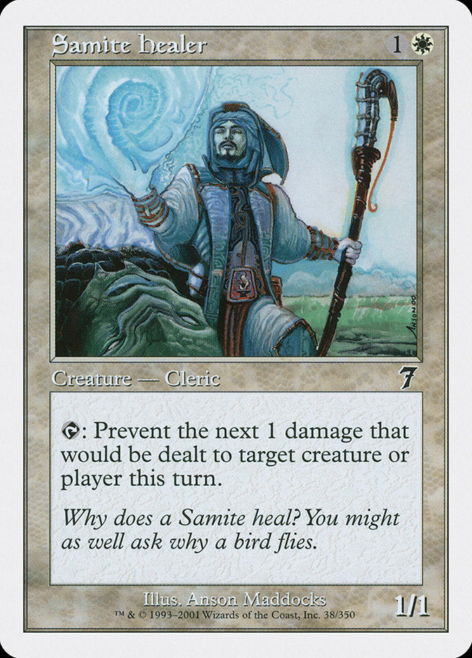 Samite Healer [Seventh Edition] | Game Haven TX