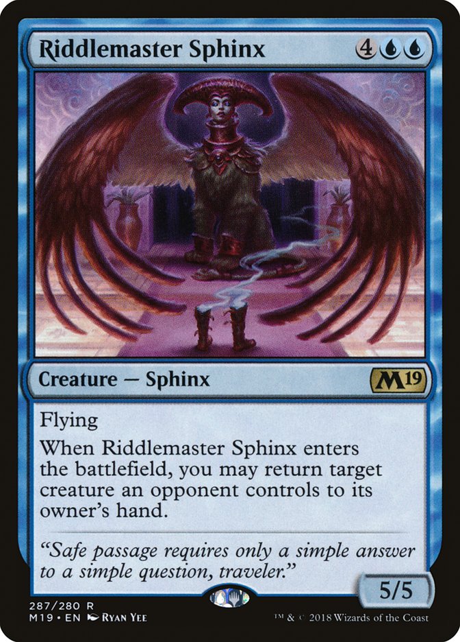 Riddlemaster Sphinx [Core Set 2019] | Game Haven TX