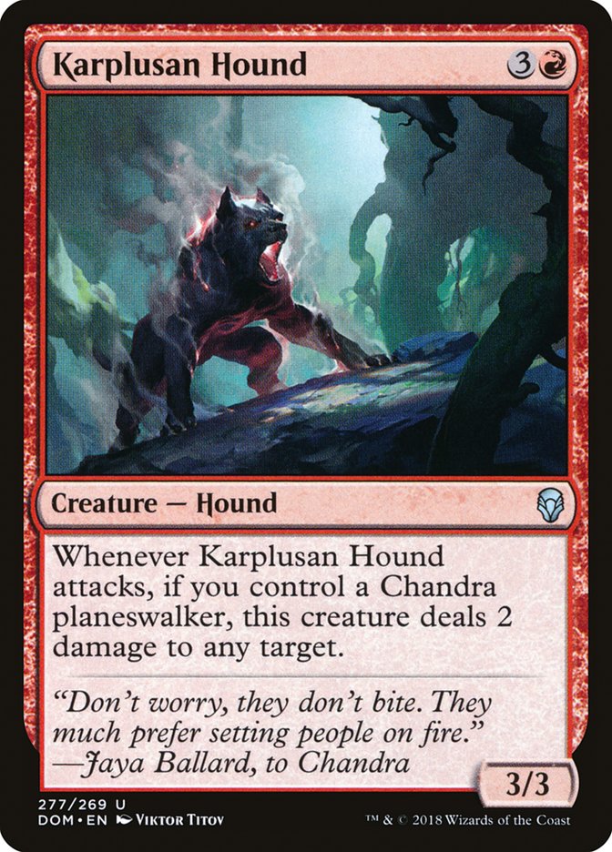Karplusan Hound [Dominaria] | Game Haven TX