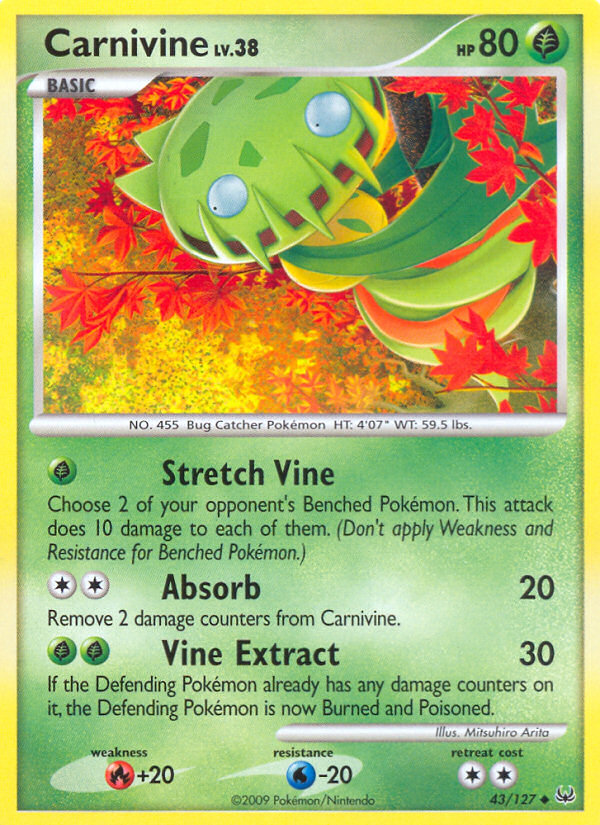 Carnivine (43/127) [Platinum: Base Set] | Game Haven TX