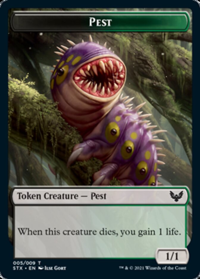 Pest Token [Strixhaven: School of Mages Tokens] | Game Haven TX