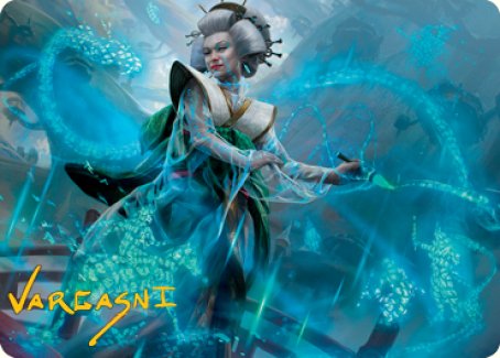 Bearer of Memory Art Card (Gold-Stamped Signature) [Kamigawa: Neon Dynasty Art Series] | Game Haven TX