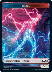 Weird // Zombie Double-sided Token [Core Set 2021 Tokens] | Game Haven TX