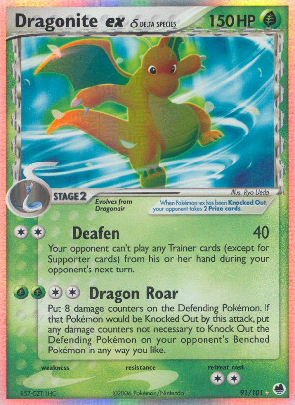 Dragonite ex (91/101) (Delta Species) [EX: Dragon Frontiers] | Game Haven TX