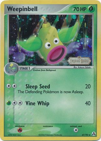 Weepinbell (47/92) (Stamped) [EX: Legend Maker] | Game Haven TX