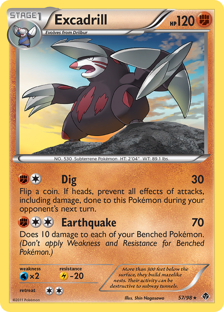 Excadrill (57/98) [Black & White: Emerging Powers] | Game Haven TX