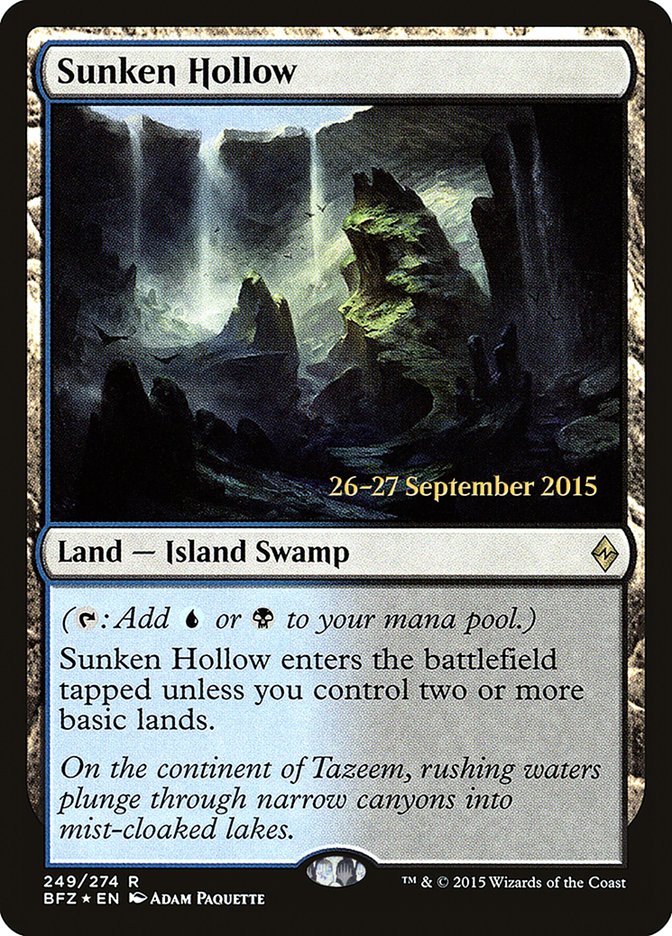 Sunken Hollow [Battle for Zendikar Promos] | Game Haven TX