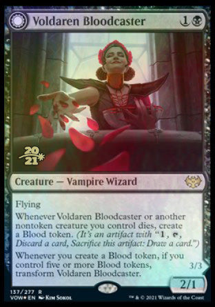 Voldaren Bloodcaster // Bloodbat Summoner [Innistrad: Crimson Vow Prerelease Promos] | Game Haven TX