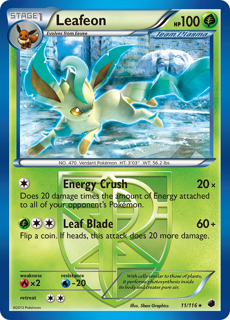 Leafeon (11/116) (Theme Deck Exclusive) [Black & White: Plasma Freeze] | Game Haven TX