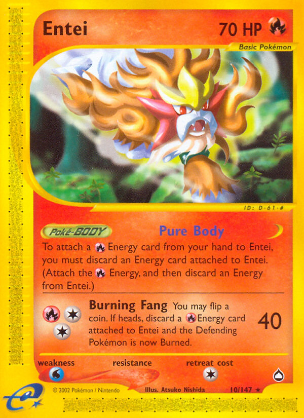 Entei (10/147) [Aquapolis] | Game Haven TX